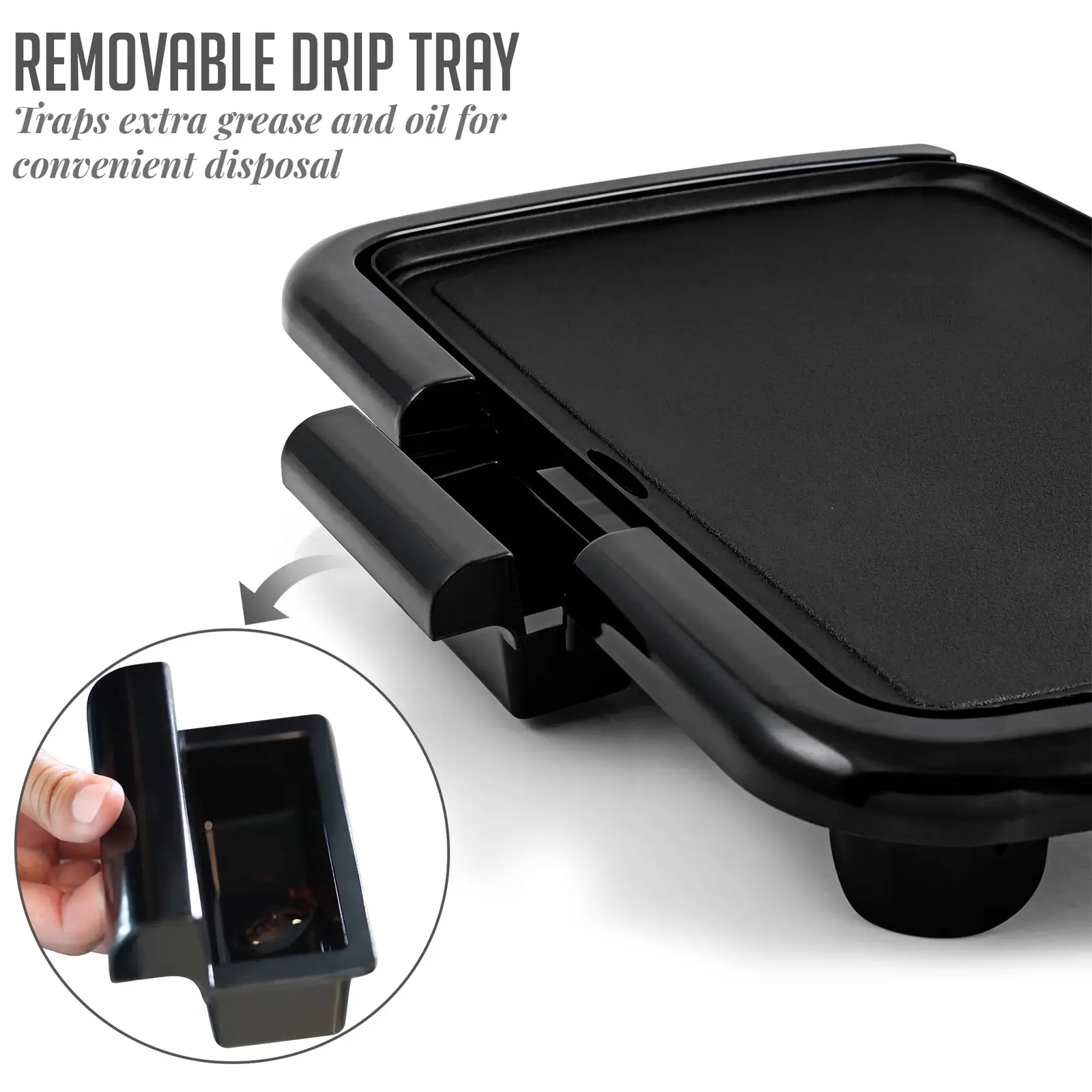 Ovente Electric Griddle GD1610B 16x10 Non-Stick