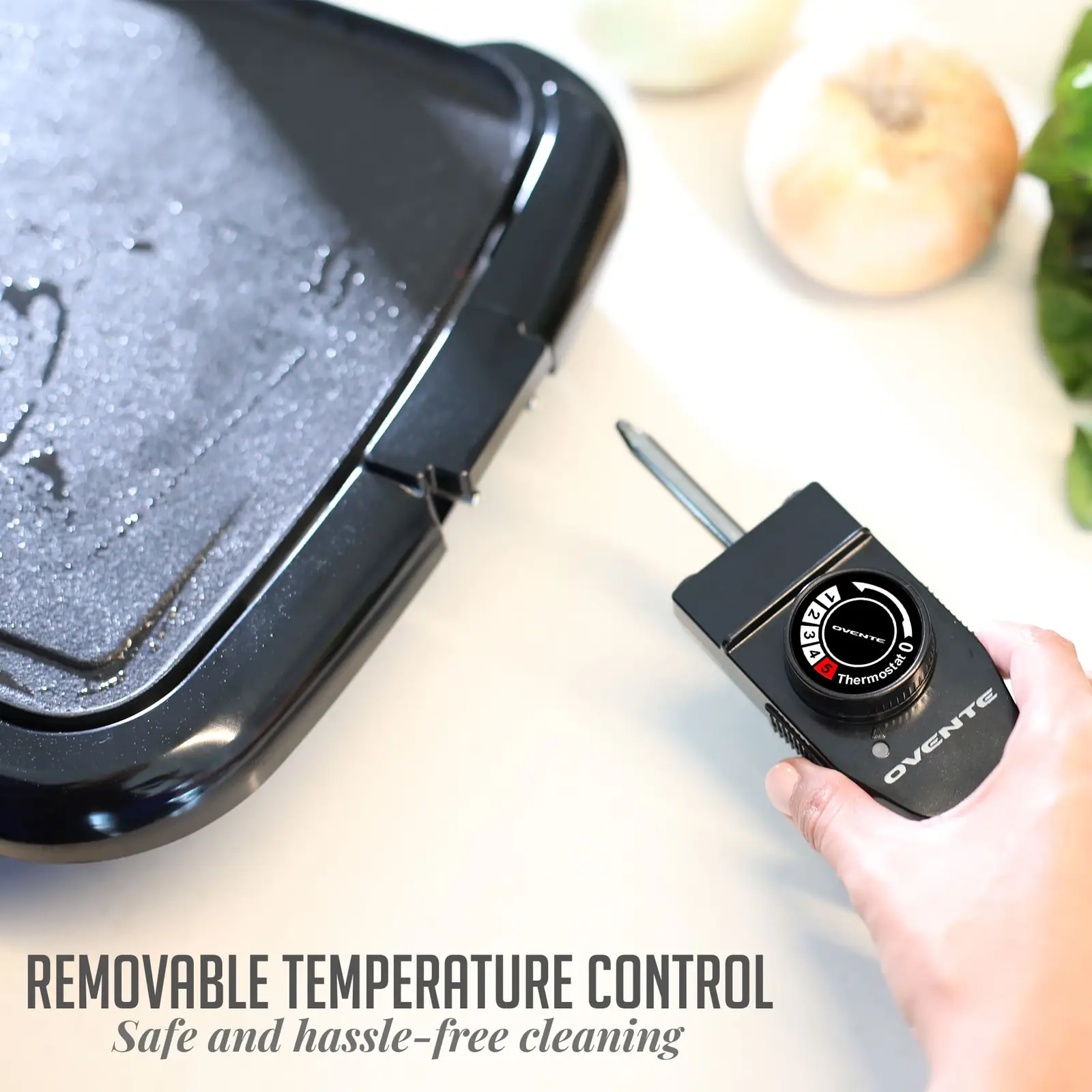 Ovente Electric Griddle GD1610B 16x10 Non-Stick