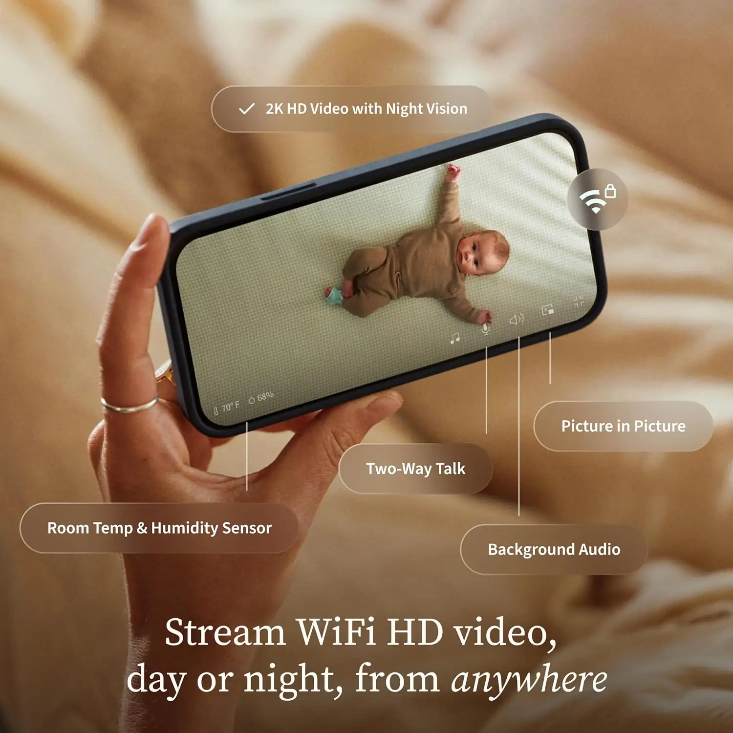 Owlet Dream Sight Smart Baby Monitor Camera with Floor Stand