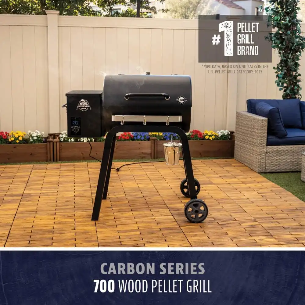 Pit Boss 700 Carbon Series Wood Pellet Grill & Smoker with LCD Digital Controller