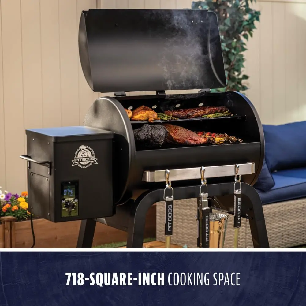 Pit Boss 700 Carbon Series Wood Pellet Grill & Smoker with LCD Digital Controller