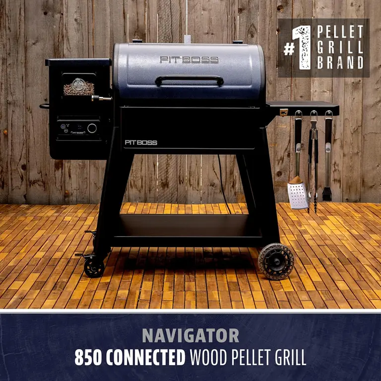 Pit Boss 850 Navigator Series WiFi & Bluetooth Wood Pellet Grill & Smoker