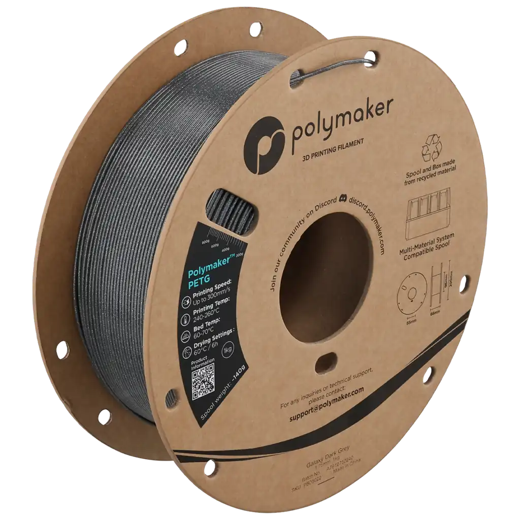 Polymaker PETG Filament 1.75mm 1KG Galaxy Dark Grey