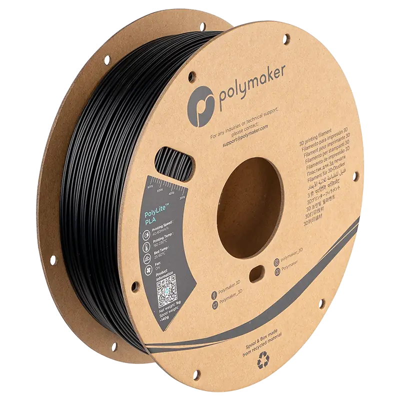 Polymaker PLA Filament 1.75mm Black 1KG