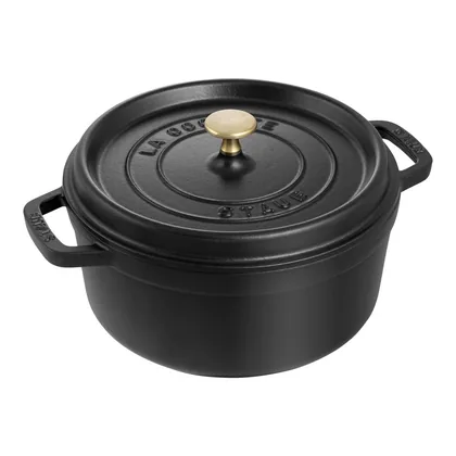 Staub Cast Iron 4-qt Round Dutch Oven - Matte Black