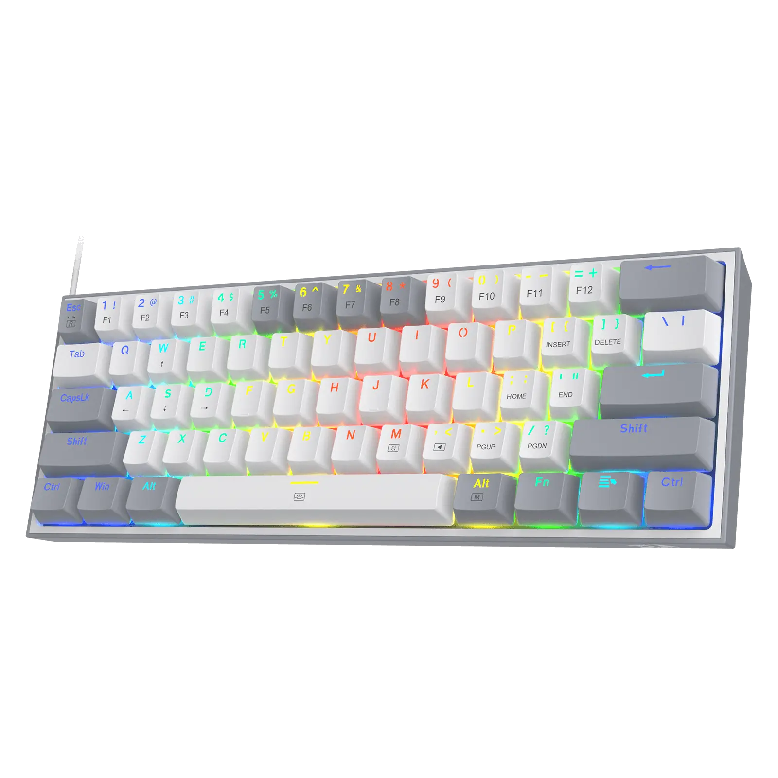 Redragon FIZZ K617 60% Mechanical Keyboard (White & Grey)