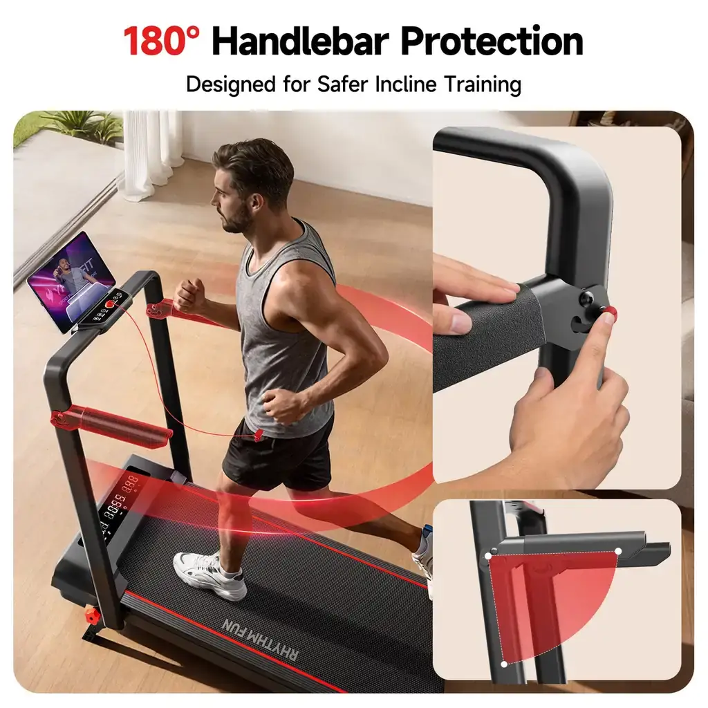 RHYTHM FUN Treadmill with Incline, Under Desk