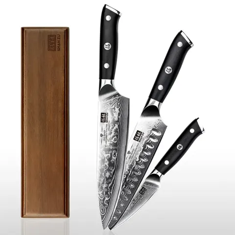 SHAN ZU Damascus Knife Set