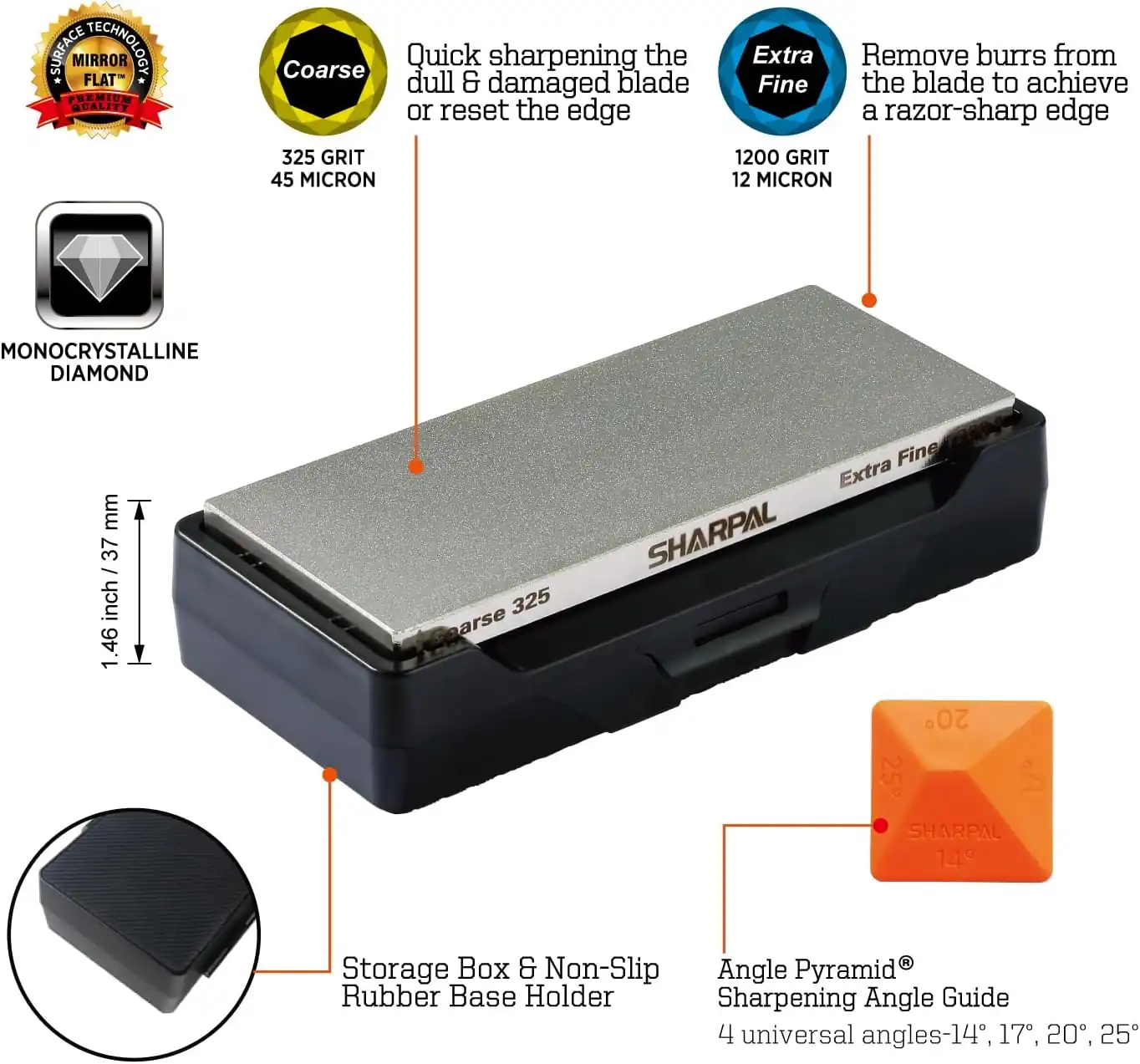 SHARPAL 156N Double-sided Diamond Sharpening Stone