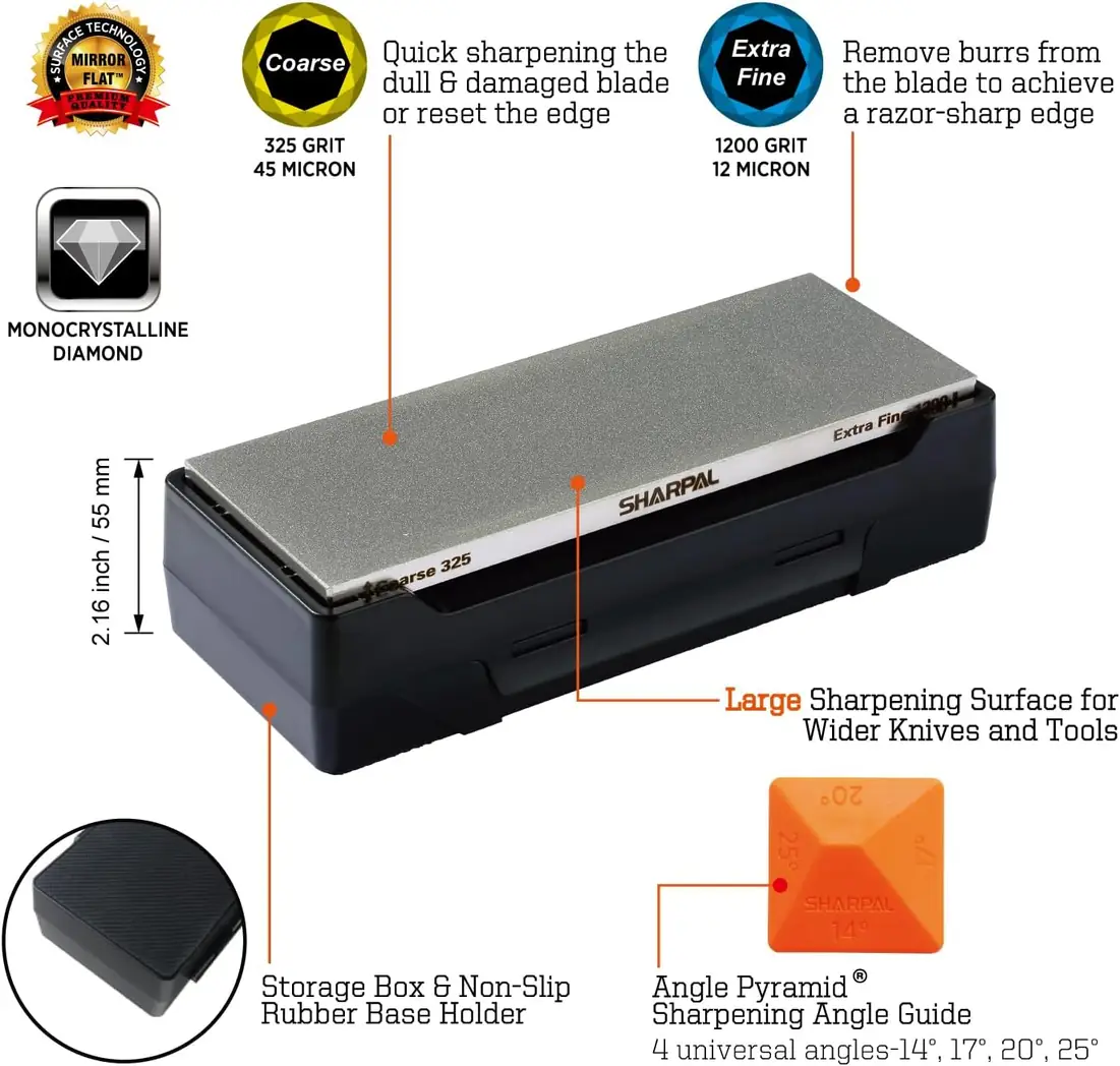 SHARPAL 162N Double-sided Diamond Sharpening Stone