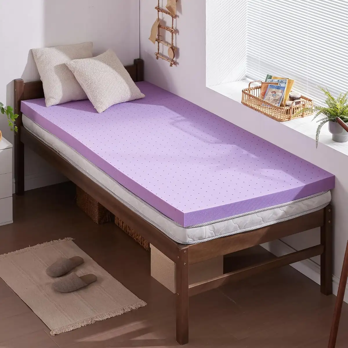 SINWEEK 2 Inch Gel Memory Foam Mattress Topper