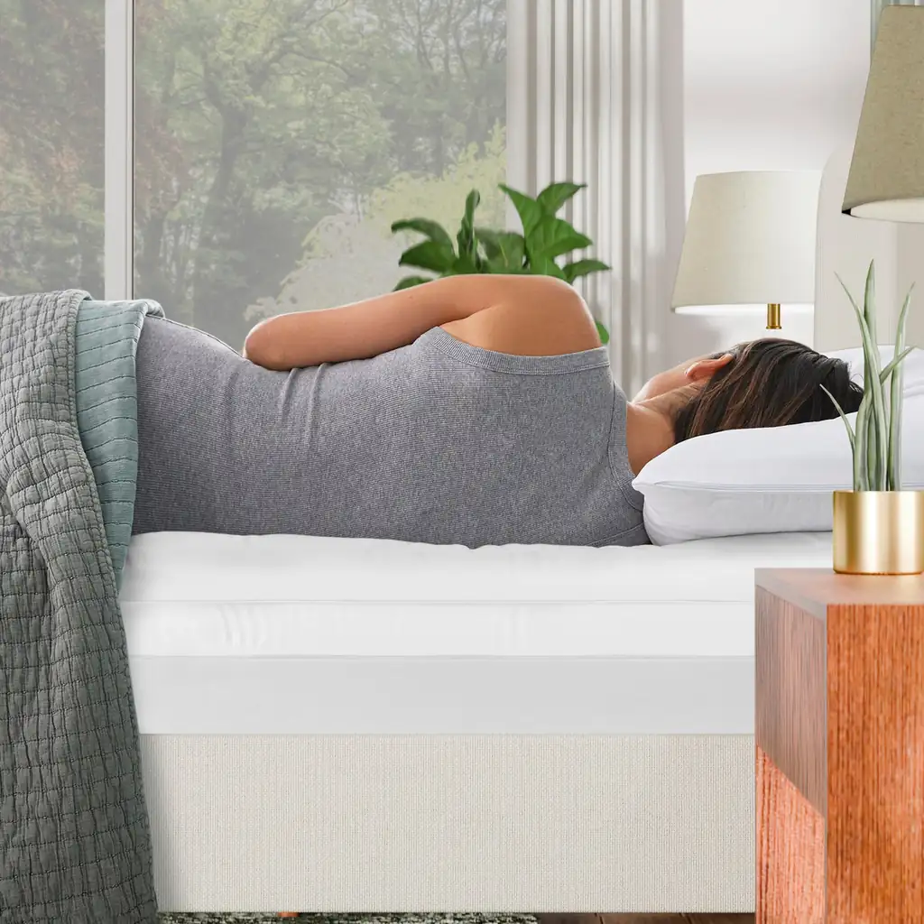 Sleep Innovations 4-Inch Green Tea Pillow Top & Support Foam Mattress Topper (Queen)