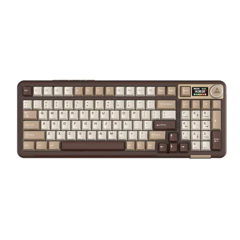 SOLAKAKA A99 Pro Mechanical Keyboard with LCD Screen & Metal Knob