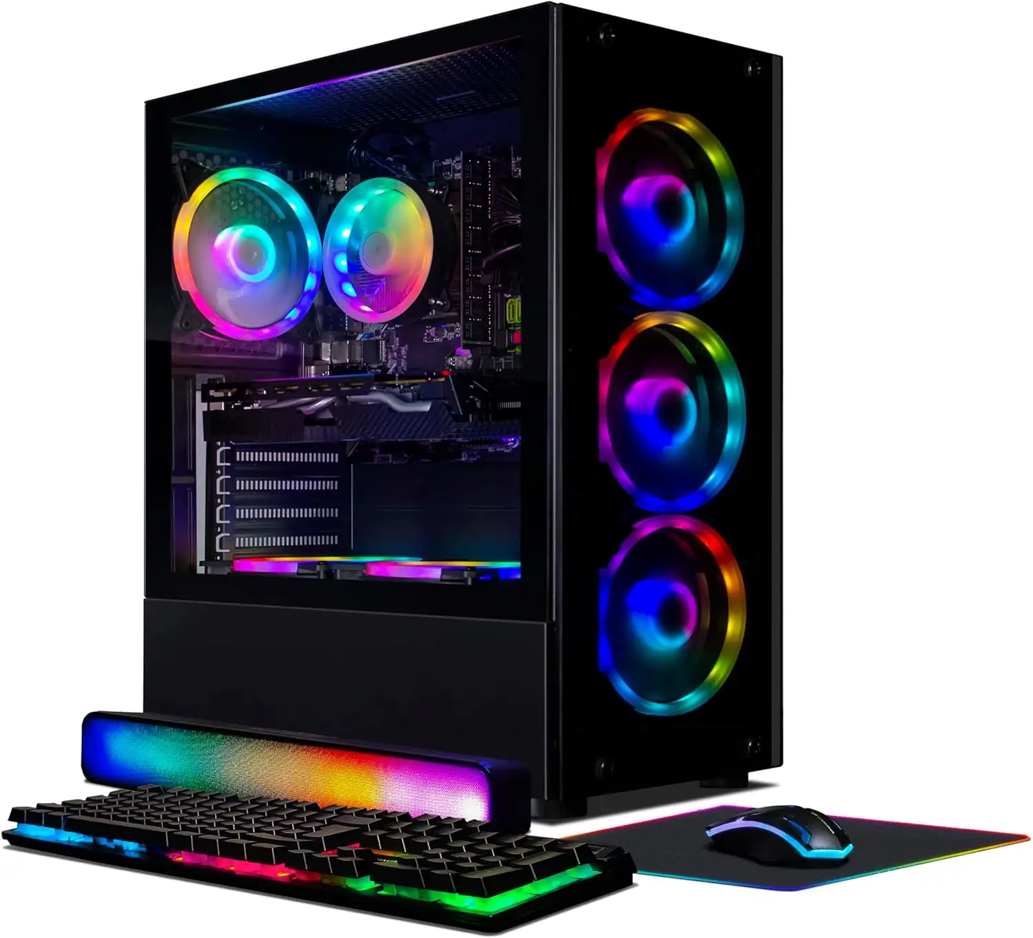 STGAubron Gaming PC Desktop,Intel i7 Xeon E5,RX 590 8G,32G RAM,1TB SSD