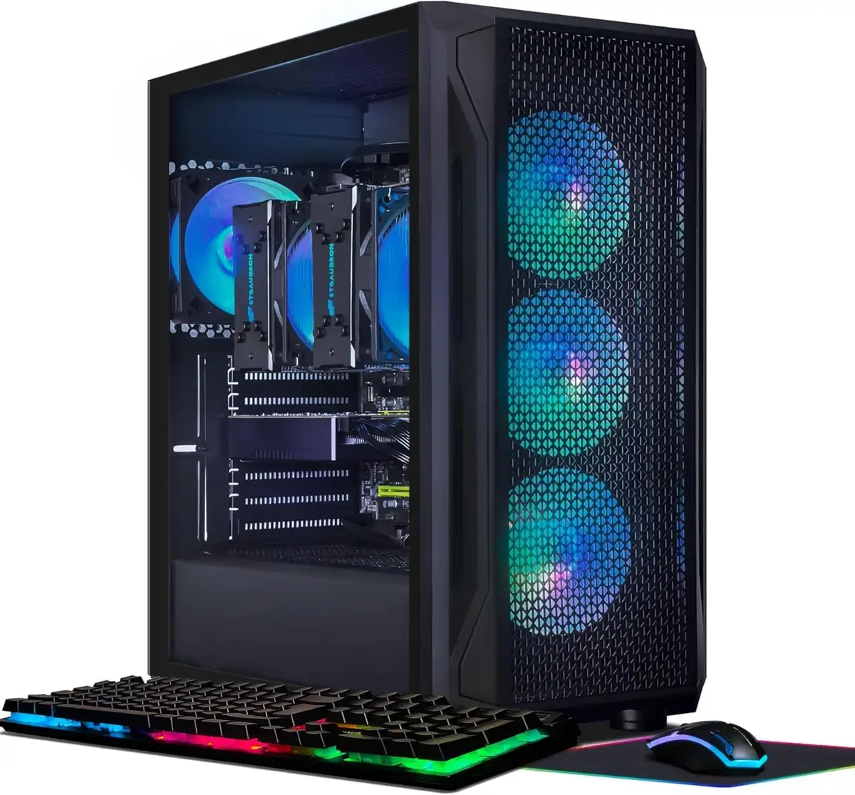 STGAubron Gaming PC Desktop,Intel i7 Xeon E5,RX 590 8G,32G RAM,1TB SSD
