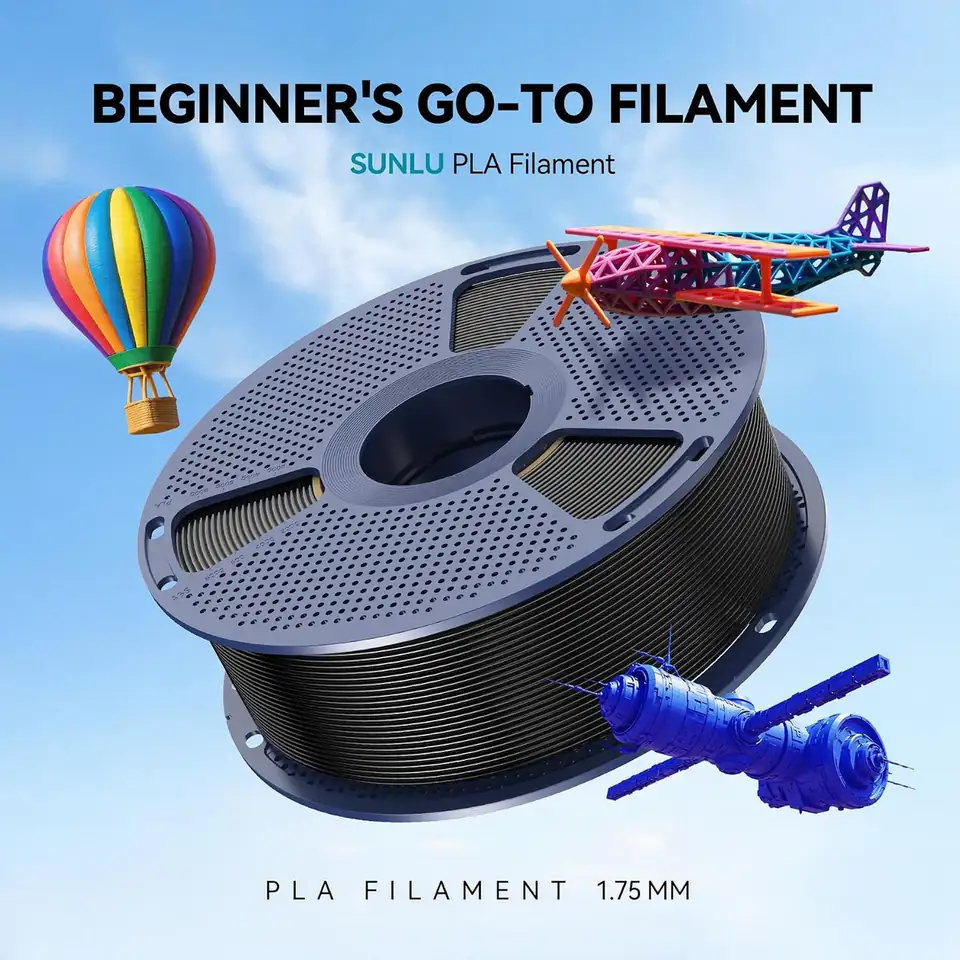 SUNLU PLA 3D Printer Filament Clear Blue 1KG