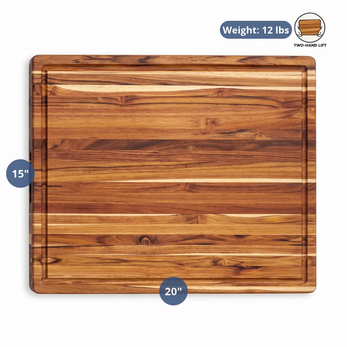 Teakhaus Edge-Grain Teak Wood Carving Board