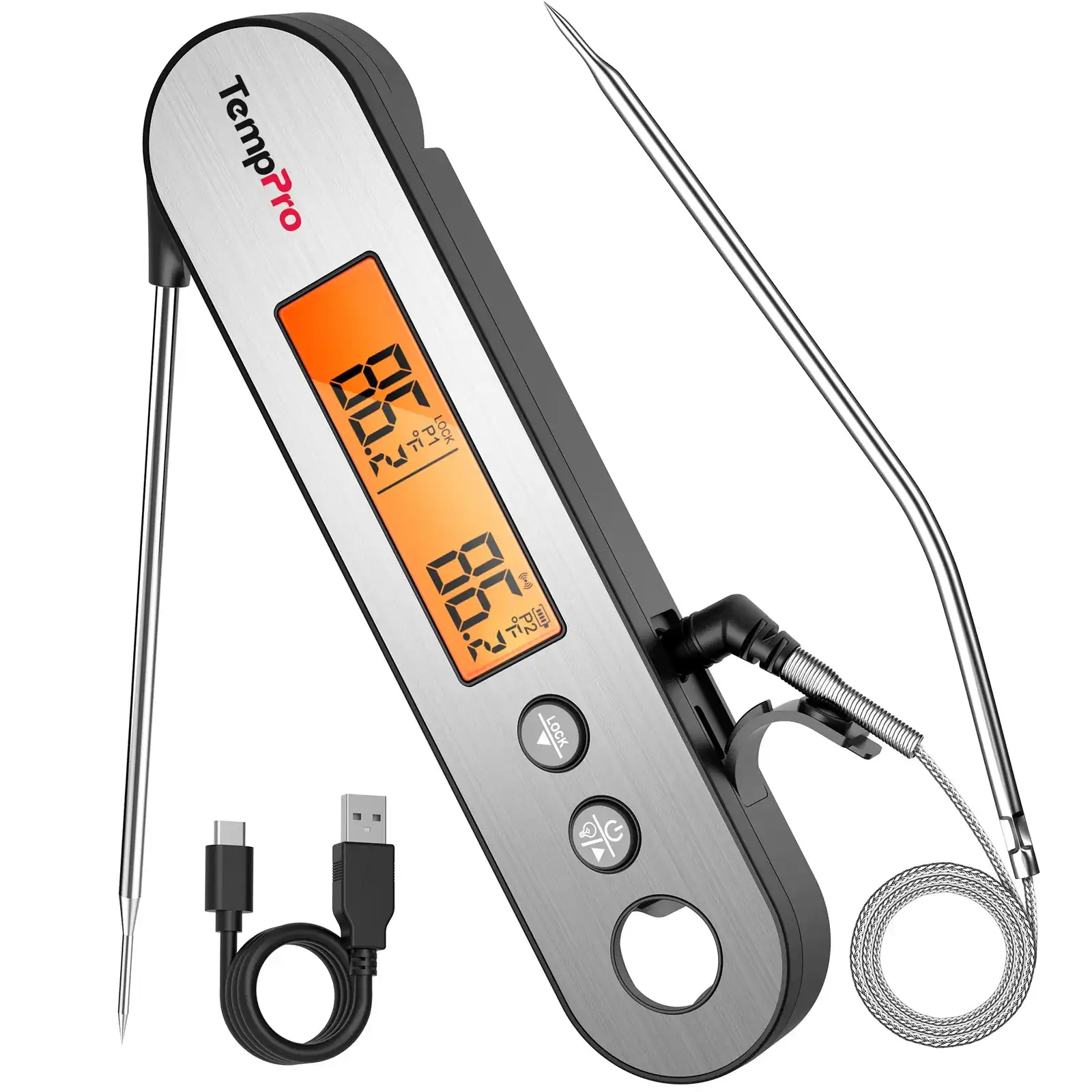 ThermoPro 2-in-1 Digital Wireless and Instant Read Thermometer