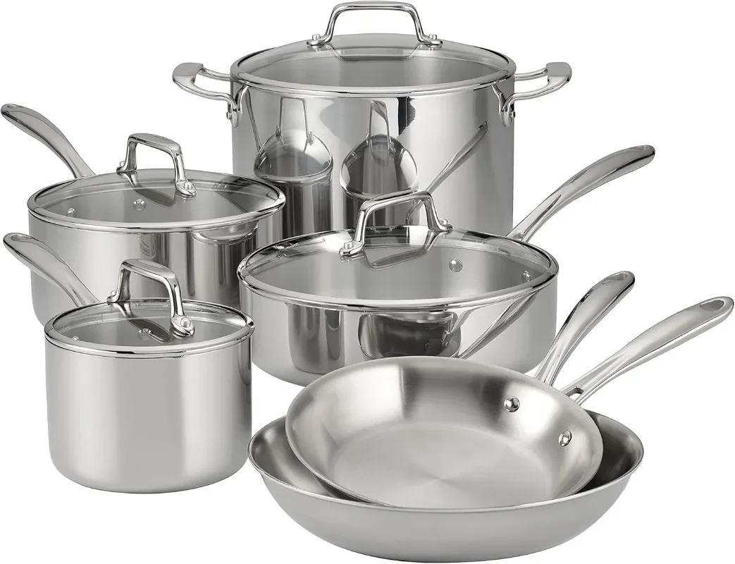 Tramontina Boston Tri-Ply Clad Stainless Steel 10-Piece Set