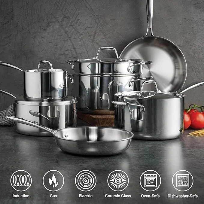 Tramontina Signature Tri-Ply Clad Stainless Steel 11-Piece Set