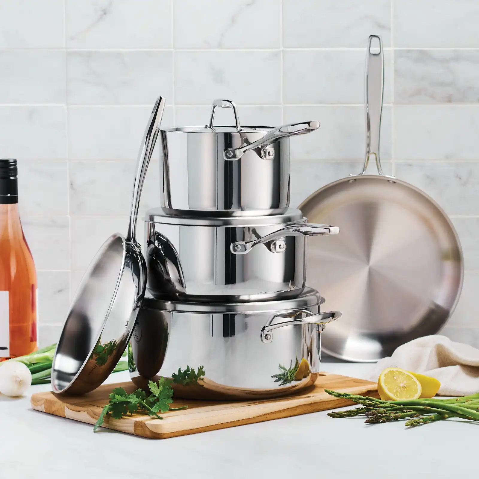 Tramontina Signature Tri-Ply Clad Stainless Steel 8-Pc Pots Set