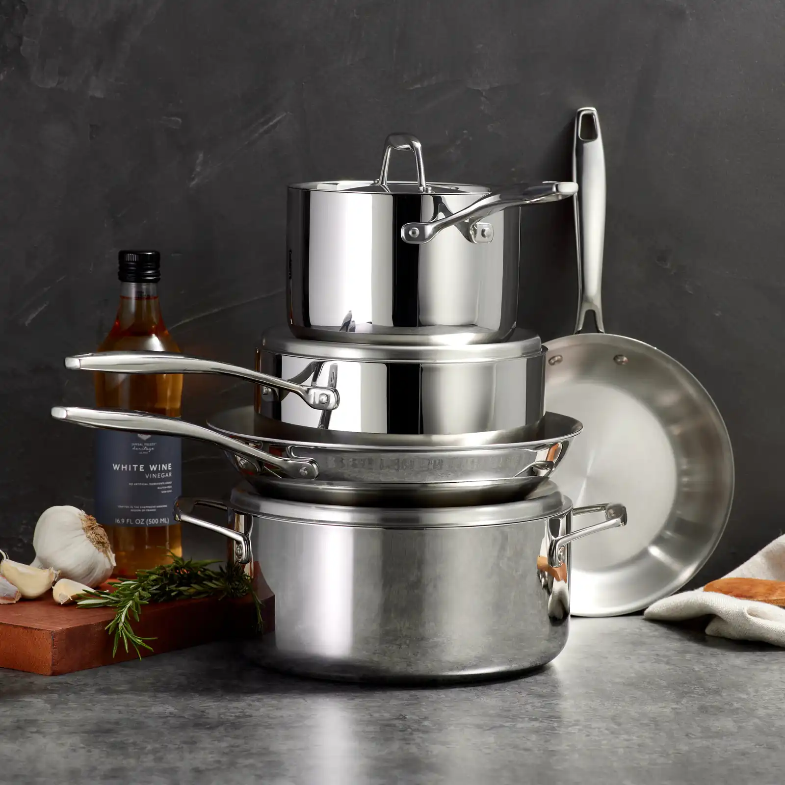 Tramontina Signature Tri-Ply Clad Stainless Steel 8-Pc Pots Set