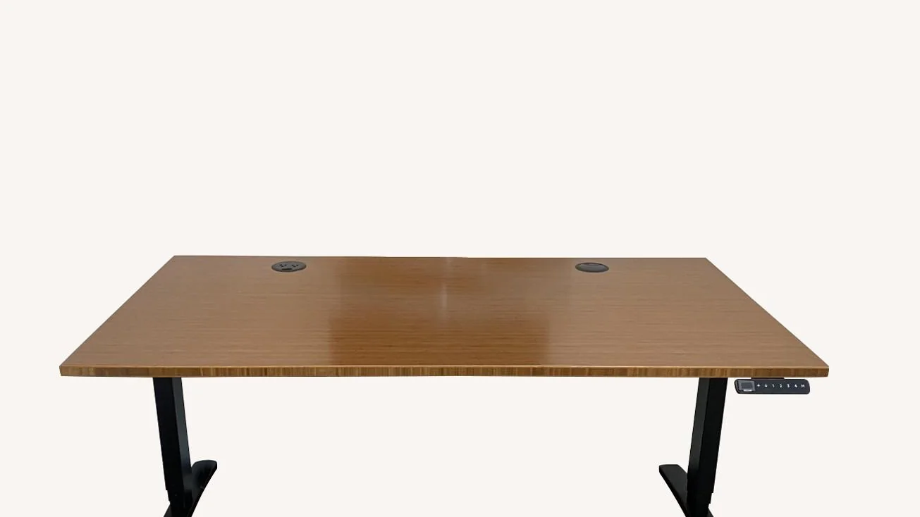 UPLIFT DESK Dark Bamboo (48 x 30 inch) Standing Desk 2-Leg V2