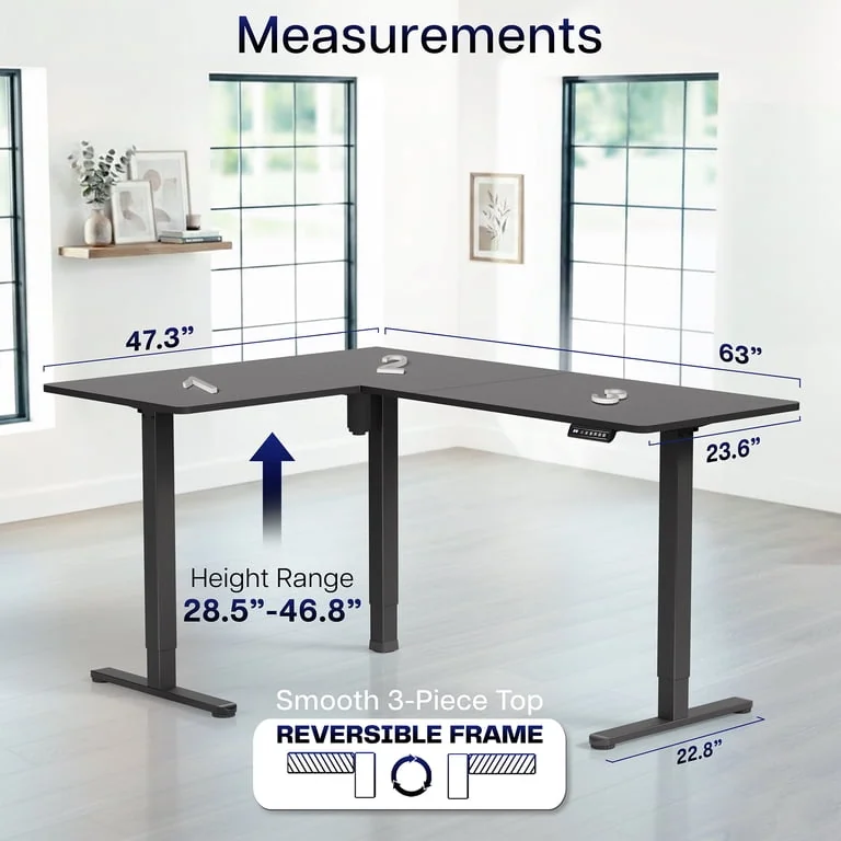 VIVO Electric Corner Standing Desk