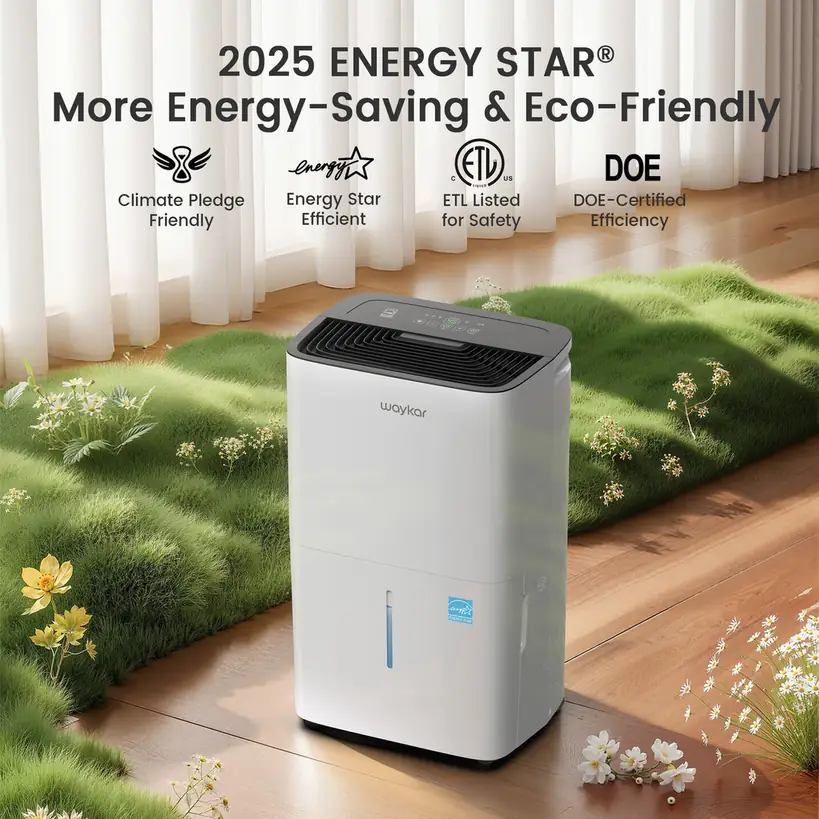 Waykar 80 Pints 2025 Energy Star Dehumidifier up to 5,000 Sq. Ft