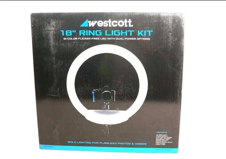 Westcott 18-inch Bi-Color LED Ring Light Kit