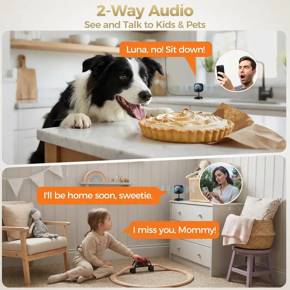 ZEEPORTE 2K Indoor Cameras for Home Security