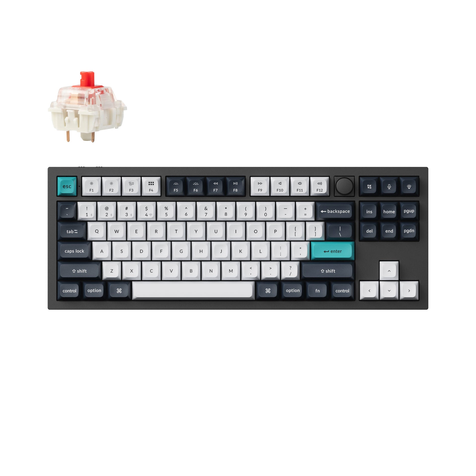 Official black Q3 Max fully assembled product image with Gateron Jupiter Red switches.